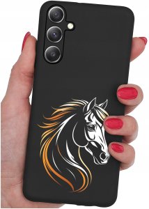 ETUI do Samsung A35 5G WZORY | SILIKONOWE MATT CASE + SZKŁO HARTOWANE 9H 2