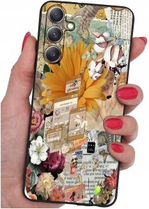 ETUI do Samsung A35 5G WZORY | SILIKONOWE MATT CASE + SZKŁO HARTOWANE 9H 2