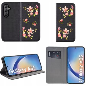 Etui do Samsung Galaxy A35 | A35 5G MAGNET WZORY CASE PORTFEL + SZKŁO 9H 2