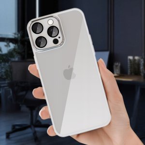 Etui do iPhone 15 Pro Max WZMACNIANE CLEAR CASE Przeźroczyste + Szkło 9H 4
