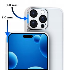 Etui do iPhone 15 Pro Max WZMACNIANE CLEAR CASE Przeźroczyste + Szkło 9H 7