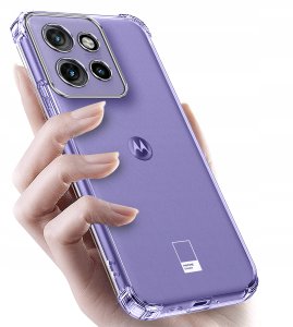 Etui do Motorola EDGE 50 Neo ANTI-SHOCK CLEAR CASE + Szkło OCHRONNE 9H 2