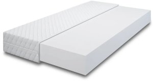 Łóżko młodzieżowe AURA 2 120x200 curry z tapicerowanym panelem L i szufladą MKPOL 7