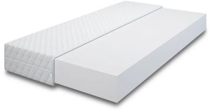 Łóżko młodzieżowe SORA 2 120x200 jasne szare z tapicerowanym panelem i szufladą MKPOL 5