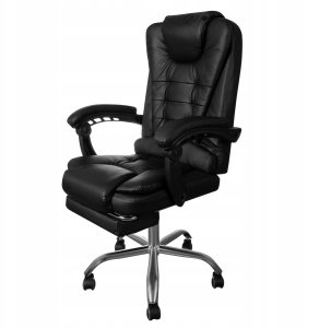 Krzesło biurowe Malatec Fotel biurowy z podnóżkiem- czarny 26195 14