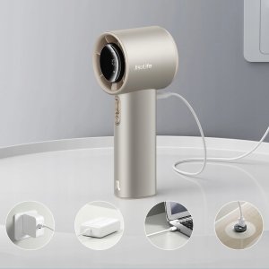 Mini dmuchawa Jisulife Handheld Fan Pro1 S FA53PRO przenośny wiatraczek wentylator USB - jasnobrązowy 5