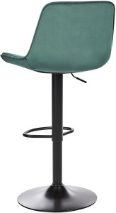 Zestaw 2 krzeseł barowych DUBROVNIK Welur Obrotowy Szmaragdowy 6