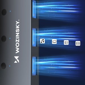 Hub rozdzielacz 4x USB-A z włącznikami aluminiowy - szary WOZINSKY 6