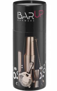 Zestaw barmański w tubie shaker jigger sitko muddler łyżka - miedziany Bar Up 2