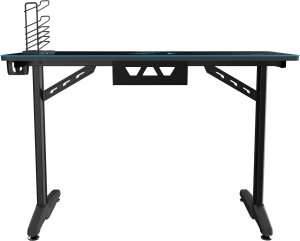 Biurko Onex | Gaming Desk w/Cup holder, headset hook, Gamepad holder, Full coverage mouse pad | GD1200H | Black 2