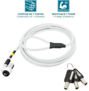 Mobilis 001325 zapięcie do kabli Biały 1,8 m 2