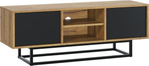 One Furniture Szafka RTV 120cm Loft ONE FURNITURE Laminat Dębowy & Czarny 3