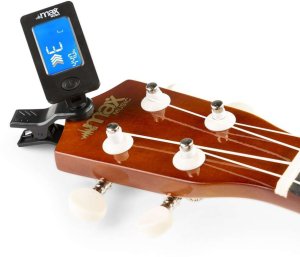 Zestaw: Ukulele sopranowe Max UKEY brązowe+ tuner dwie kostki struny pokrowiec one size 12