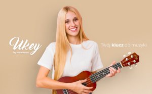 Zestaw: Ukulele sopranowe Max UKEY brązowe+ tuner dwie kostki struny pokrowiec one size 18