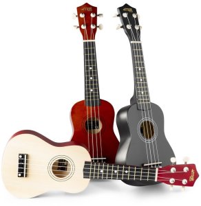 Zestaw: Ukulele sopranowe Max UKEY brązowe+ tuner dwie kostki struny pokrowiec one size 23