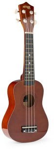 Zestaw: Ukulele sopranowe Max UKEY brązowe+ tuner dwie kostki struny pokrowiec one size 3