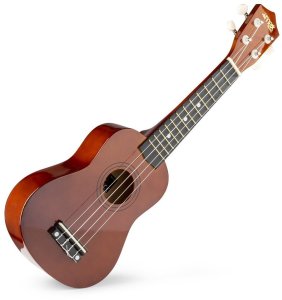 Zestaw: Ukulele sopranowe Max UKEY brązowe+ tuner dwie kostki struny pokrowiec one size 4