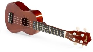 Zestaw: Ukulele sopranowe Max UKEY brązowe+ tuner dwie kostki struny pokrowiec one size 8