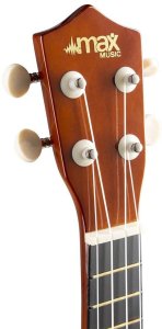 Zestaw: Ukulele sopranowe Max UKEY brązowe+ tuner dwie kostki struny pokrowiec one size 9