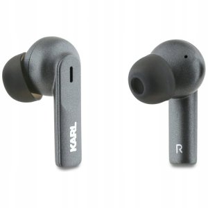 Słuchawki Karl Lagerfeld Bezprzewodowe słuchawki dokanałowe Metal Printed Logo TWS ANC/ENC Bluetooth 5.4 (czarne) 5