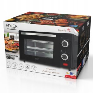 Piekarnik elektryczny 9L | Regulacja temperatury | Minutnik | 2