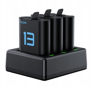 Ładowarka Usb + 2x Akumulator Bateria Do Gopro Hero 13 Black / Telesin / S0-ecb-07-tgp 7