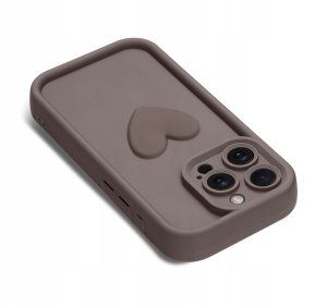 Etui do iPhone 16 Pro Max silikonowe MATOWE serce + Szkło ochronne na ekran 2