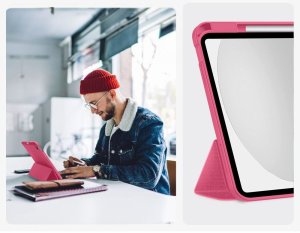 Etui Tech-Protect SmartCase Pen Canvas do Apple iPad 10.9" 2022 / 11" 2025 Magenta Bloom 9