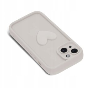 Etui do iPhone 13 | 14 silikonowe MATOWE serce + Szkło ochronne na ekran 9H 2
