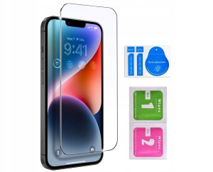 Etui do iPhone 13 | 14 silikonowe MATOWE serce + Szkło ochronne na ekran 9H 5