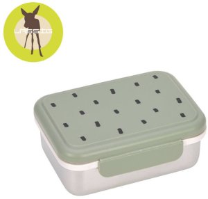 Lassig Lunchbox ze stali nierdzewnej Happy Prints oliwkowy 2