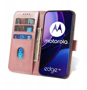 krainaGSM Etui do Motorola Moto EDGE 40 Skórzane SKIN CASE PORTFEL 2