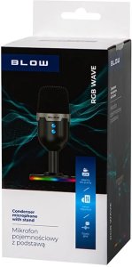 85-054# Mikrofon studyjny z podstawką blow led 2