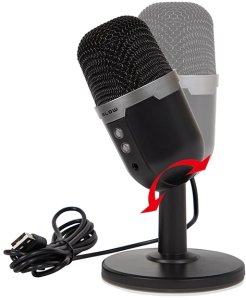 85-054# Mikrofon studyjny z podstawką blow led 3
