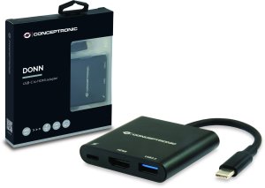 CONCEPTRONIC 3-1 Dock USB-C->HDMI,USB3.0,100WPD 25cm sw 4