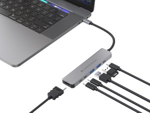 CONCEPTRONIC 6-1 Dock USB-C->HDMI,2xUSB-A,3xUSB-C,+ 25cm gr 6