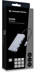CONCEPTRONIC 10-1 Dock USB-C->HDMI,2xUSB-A,GbE,+ 25cm gr 3