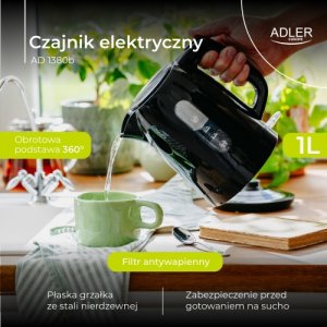 Czajnik elektryczny 1,0 L | STRIX | Obrotowa podstawa | 13