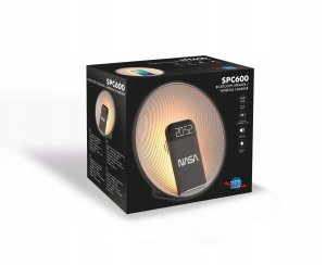 Głośnik Bluetooth Zegar Ładowarka Qi Lampa Led Biały Szum Alarm Nasa Spc600 / Nasa Spc600 7