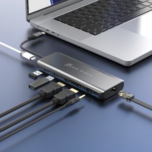 j5create JCD398-N stacja dokująca Przewodowa USB 3.2 Gen 2 (3.1 Gen 2) Type-C Szary 4