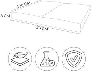 Materac gimnastyczny KIDS 120x100x8 cm dla dzieci beżowy 2
