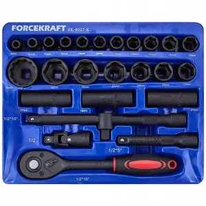 Forcekraft Zestaw narzędzi 1/2" 26el. (8-36mm) (6-kątnych) 3