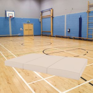 Materac gimnastyczny KIDS 150x50x5 cm 3-częściowy składany szary 8