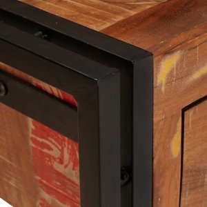 vidaXL Stoliki konsolowe 2 pcs Wielokolorowe Lekkie drewno z odzysku 8
