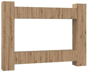 vidaXL Zestaw szafek RTV 10 pcs dąb artisan 30.5 x 30 x 90 cm 2