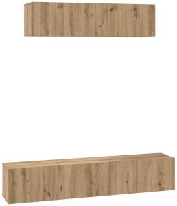 vidaXL Zestaw szafek RTV 4 pcs dąb artisan Średni 80 x 30 x 30 cm 2