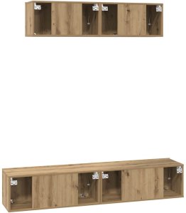 vidaXL Zestaw szafek RTV 4 pcs dąb artisan Średni 80 x 30 x 30 cm 9