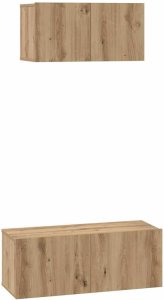 vidaXL Zestaw szafek RTV z półką 2 pcs dąb artisan 80 x 30 x 30 cm 2