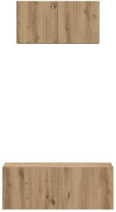 vidaXL Zestaw szafek RTV z półką 2 pcs dąb artisan 80 x 30 x 30 cm 7