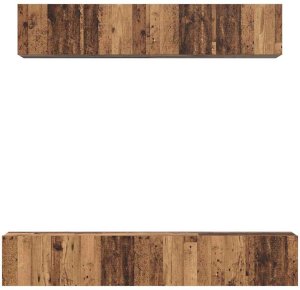 vidaXL Zestaw szafek RTV z półką 5 pcs Stare drewno Standardowe Średni 7